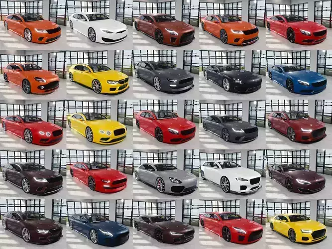 BLENDER EEVEE Brandless 50 car collection volume 1 