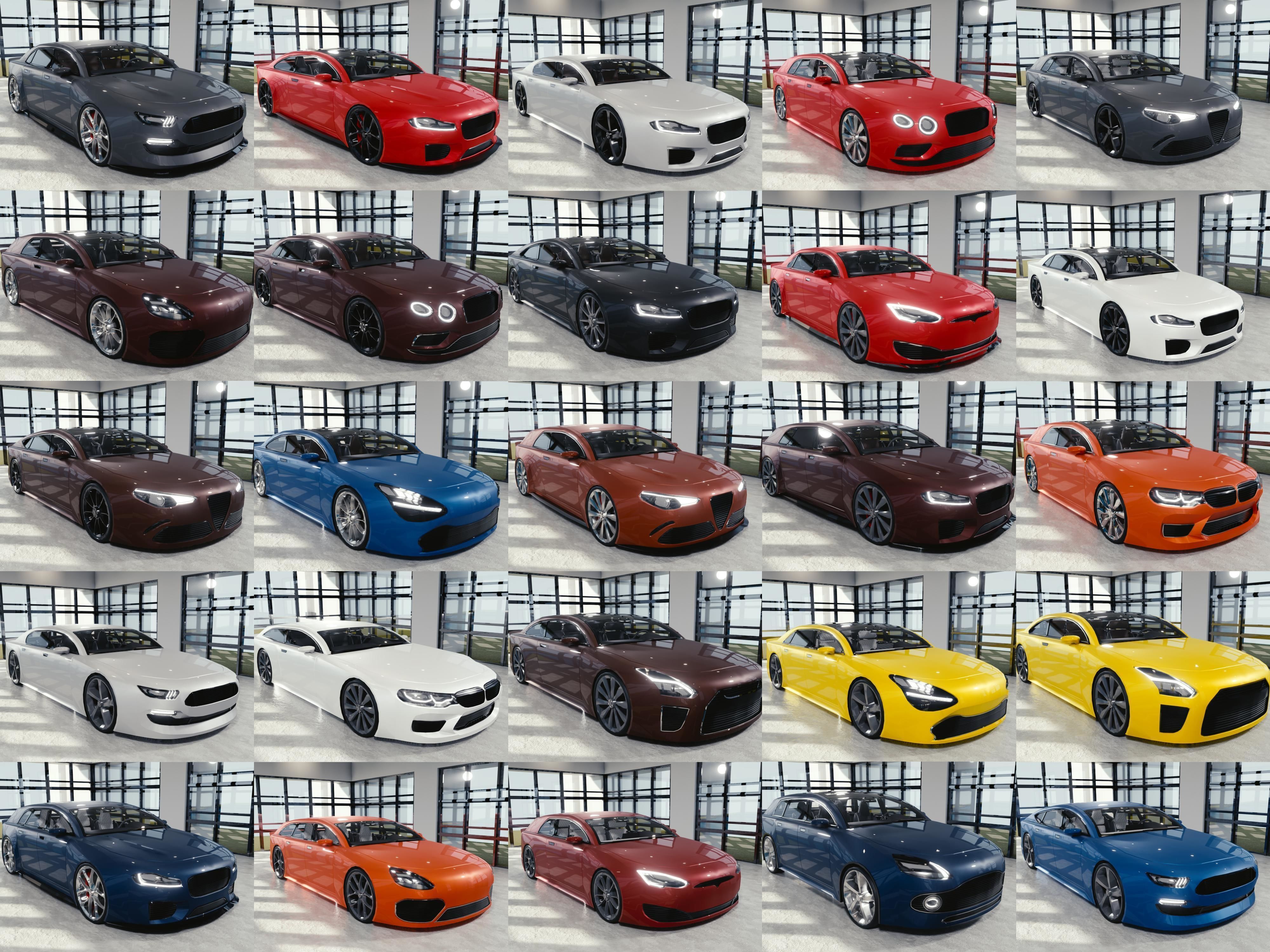 BLENDER EEVEE Brandless 50 car collection volume 1 _1