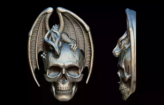 Dragon Skull Relief