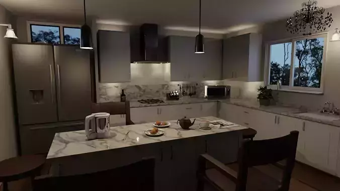 Cozy Country Reno Kitchen Interior