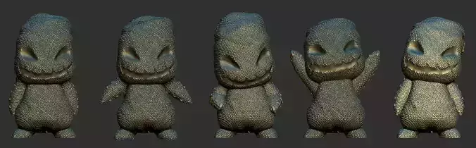 Mini Oogie Boogie - 5 Poses 3D print model