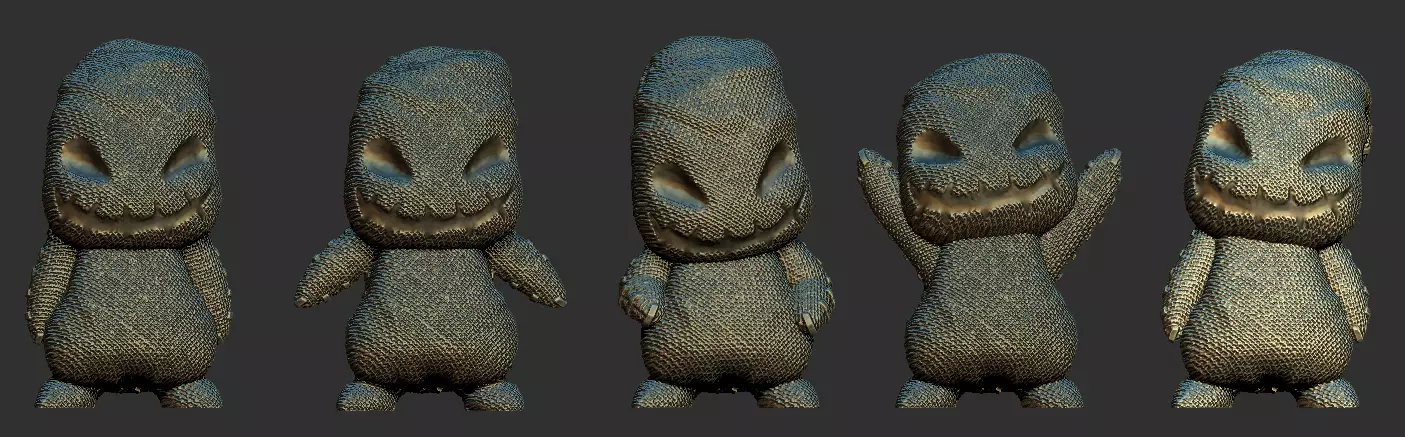 Mini Oogie Boogie - 5 Poses 3D print model_0