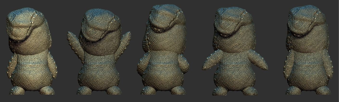 Mini Oogie Boogie - 5 Poses 3D print model_2
