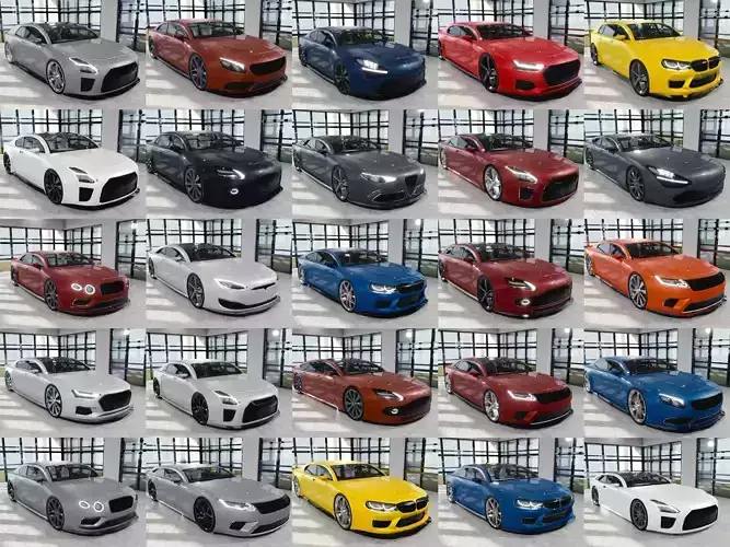 BLENDER EEVEE Brandless 50 car collection volume 2 