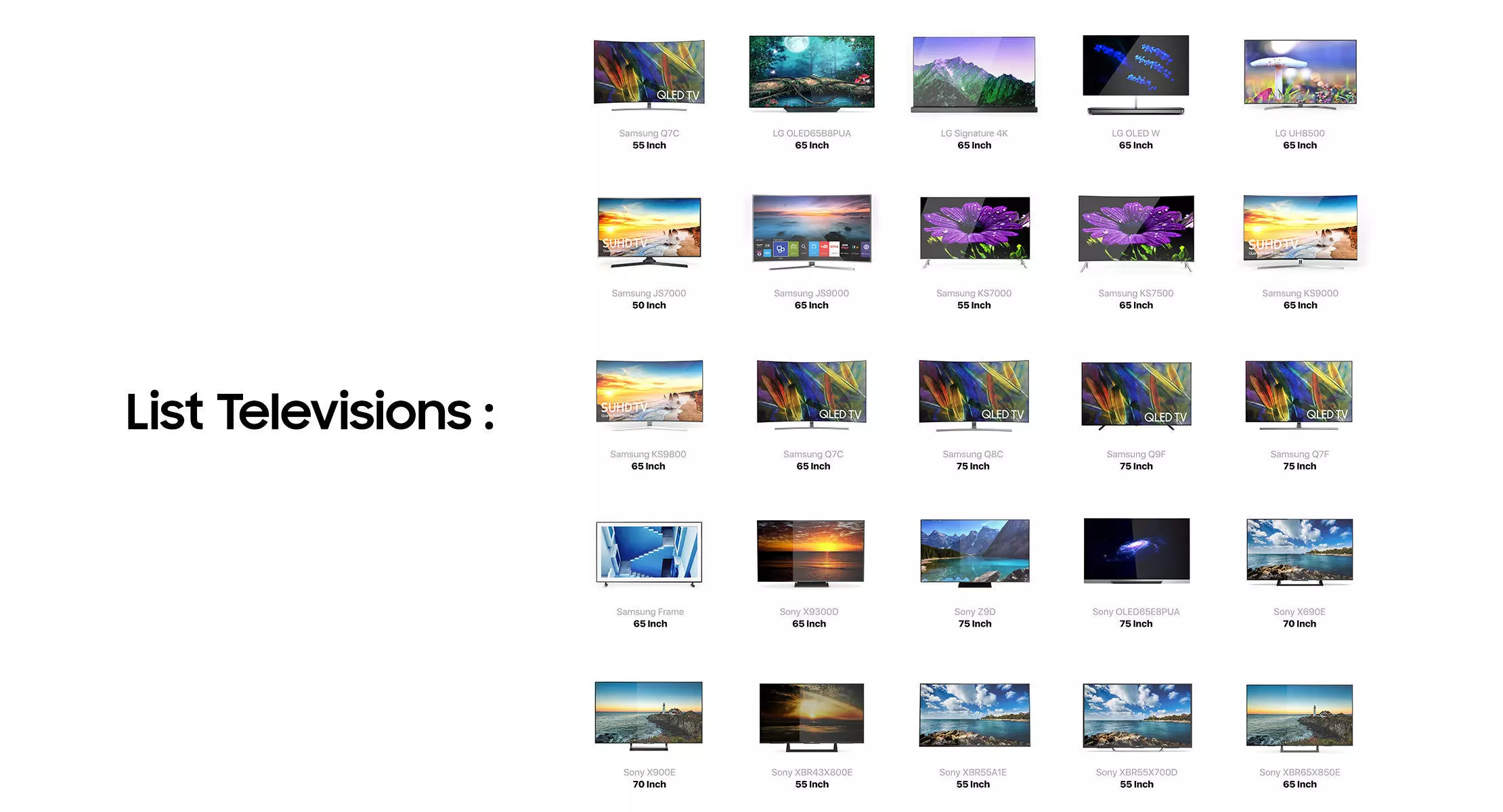 25 Televisions Collection 3D model_0
