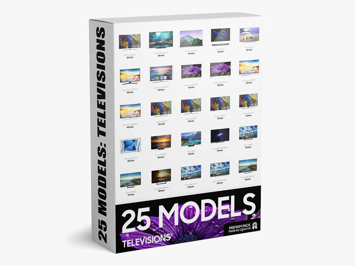 25 Televisions Collection 3D model_1