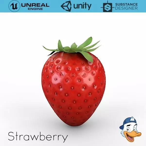 Strawberry 3D model_0