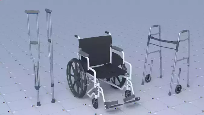 Lower Limbs Supportive Low-poly 3D model