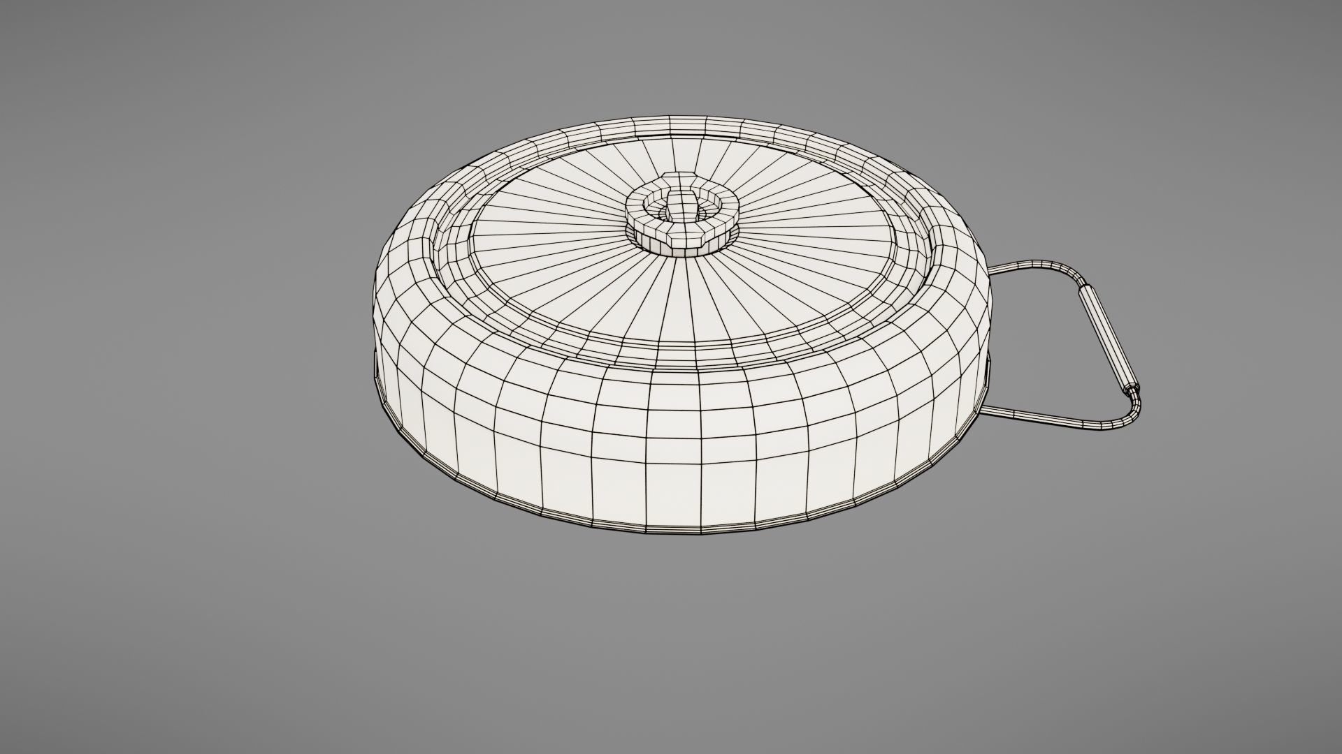 Landmine metal plate with blood Low-poly 3D model_45