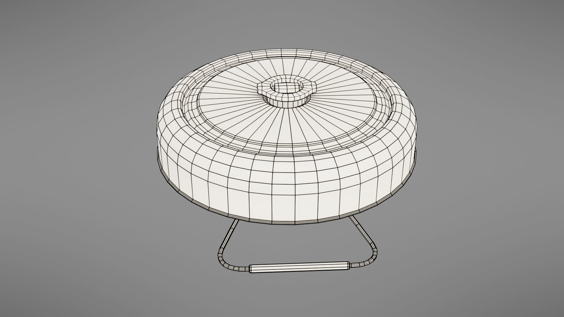 Landmine metal plate with blood Low-poly 3D model_39