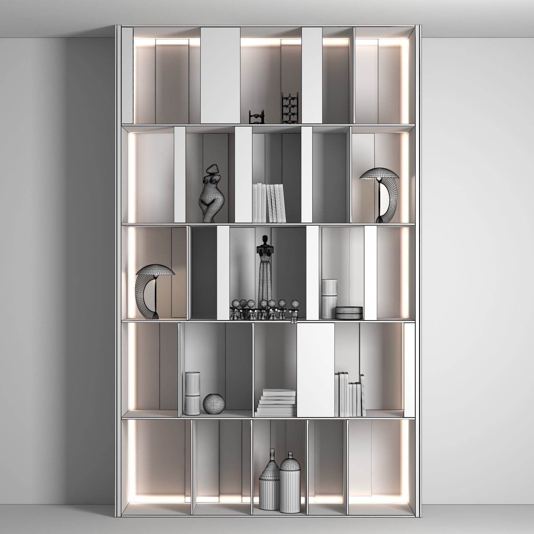 decorative partition wall 3D model_1