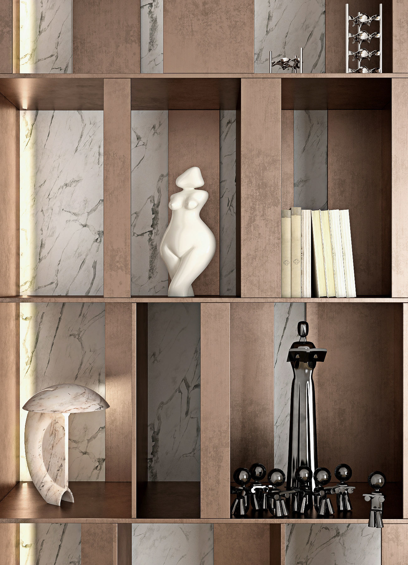 decorative partition wall 3D model_3
