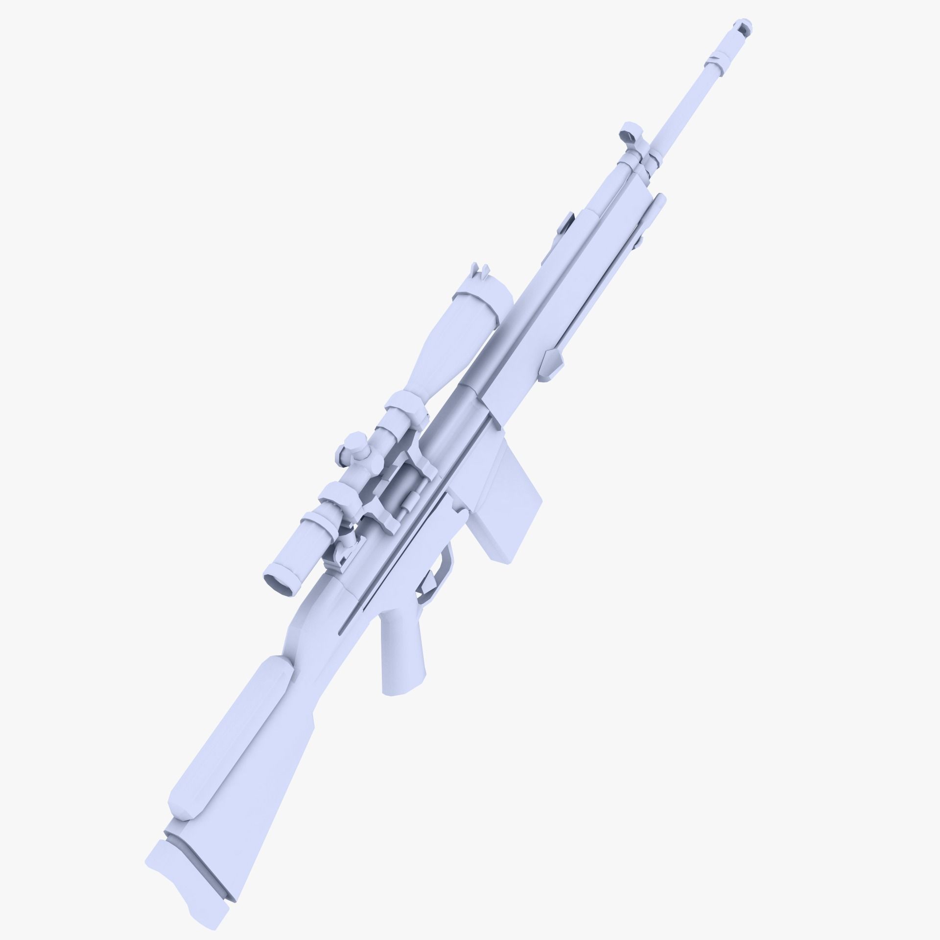 G3A3 Scoped Low-poly 3D model_2
