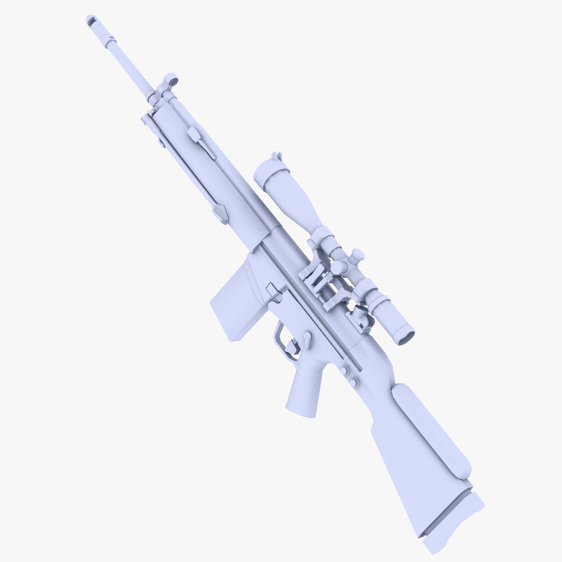 G3A3 Scoped Low-poly 3D model_1