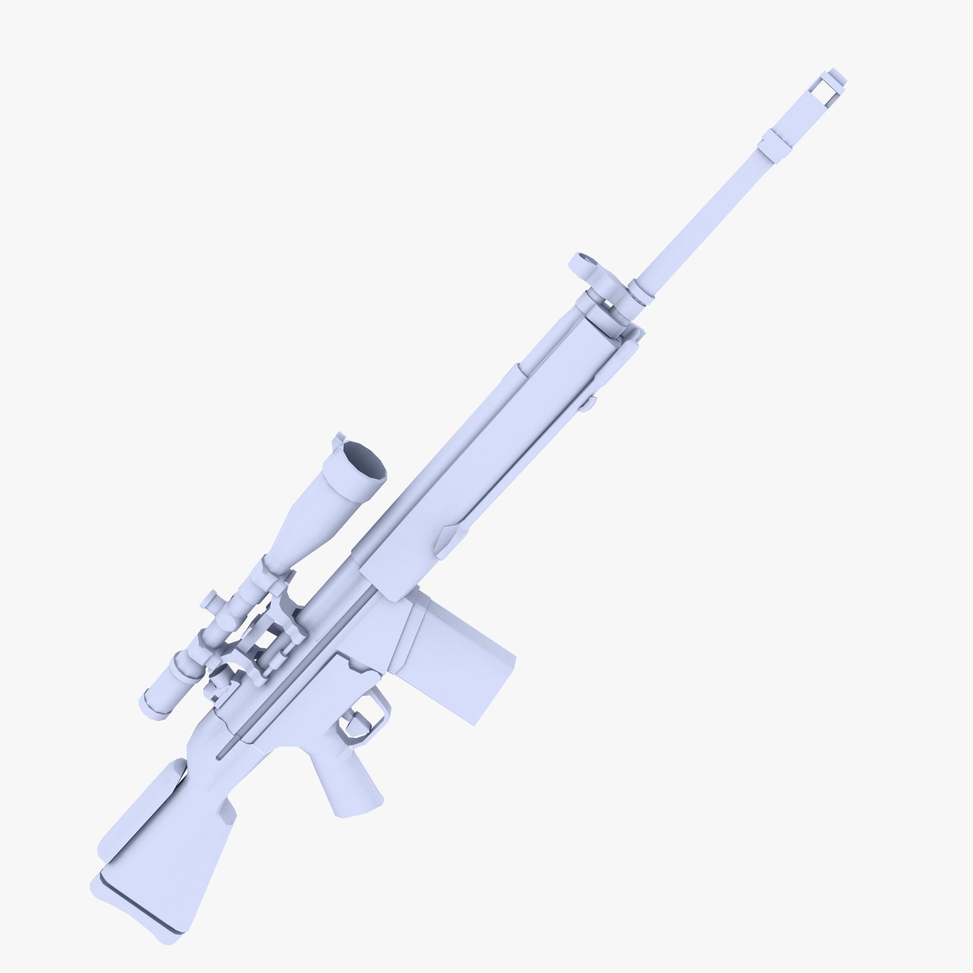 G3A3 Scoped Low-poly 3D model_4