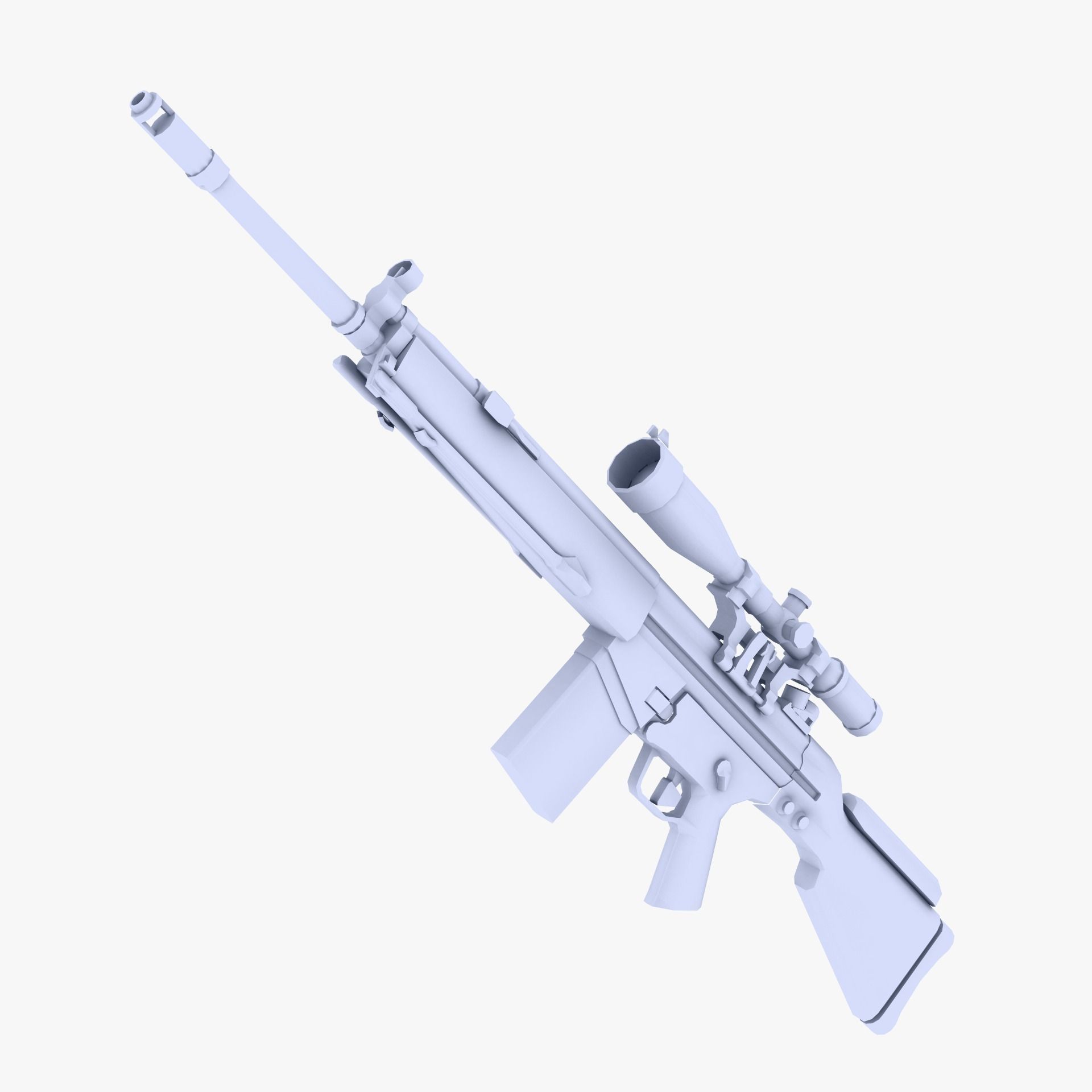 G3A3 Scoped Low-poly 3D model_0