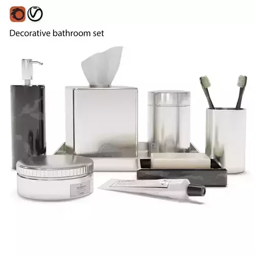 Decorative bathroom set 3D model