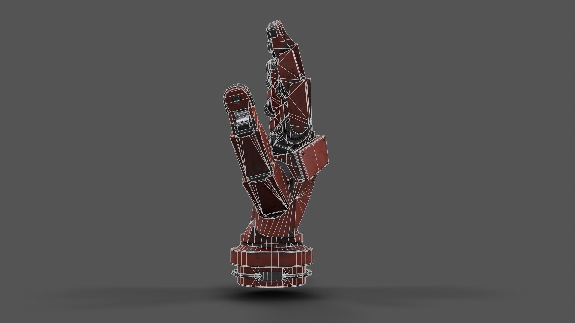 VR Hands - Robot Hand Low-poly 3D model_6
