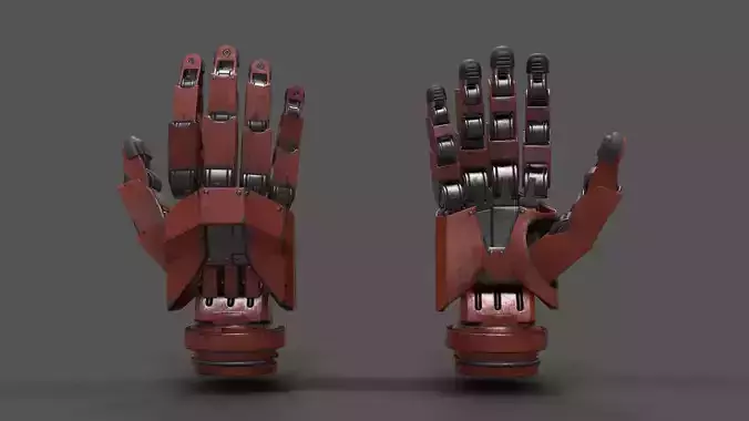 VR Hands - Robot Hand Low-poly 3D model