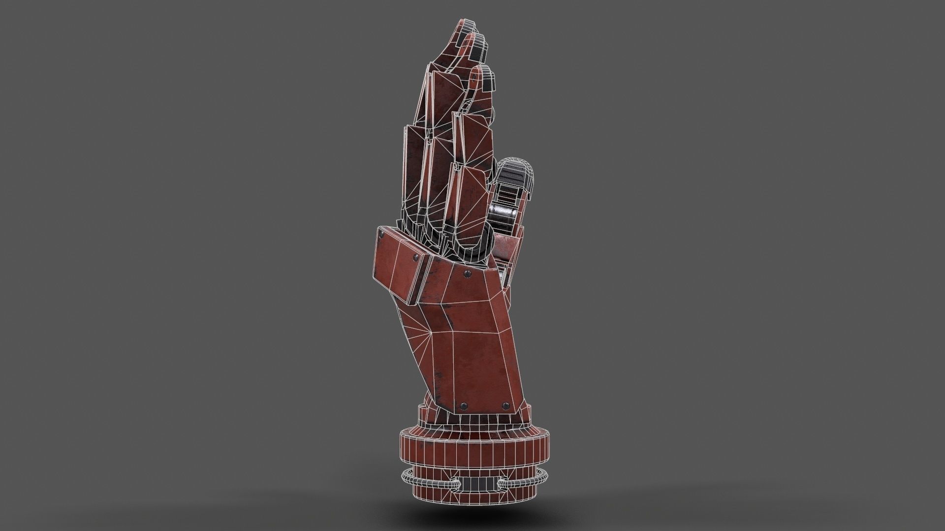 VR Hands - Robot Hand Low-poly 3D model_7