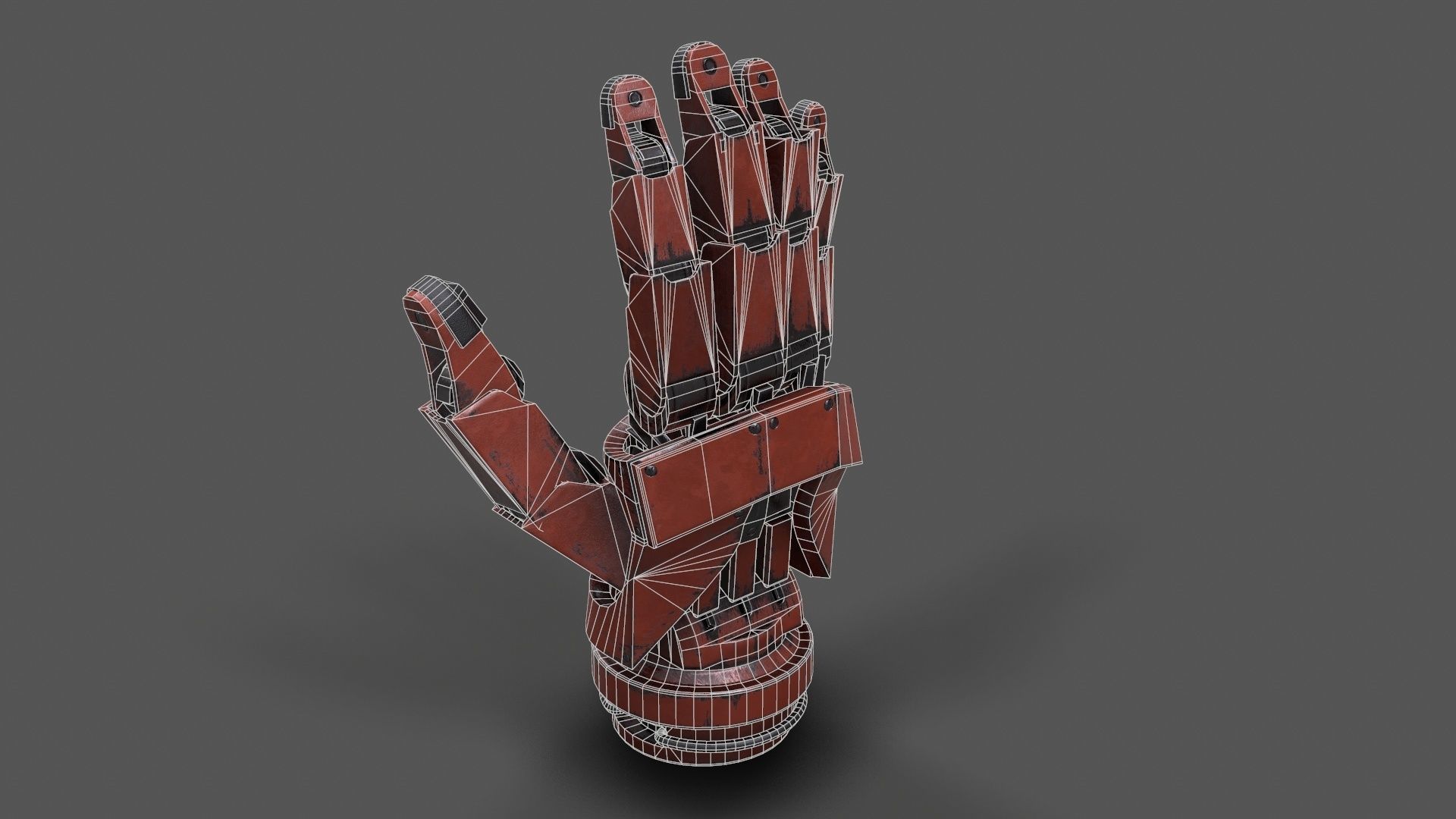 VR Hands - Robot Hand Low-poly 3D model_9
