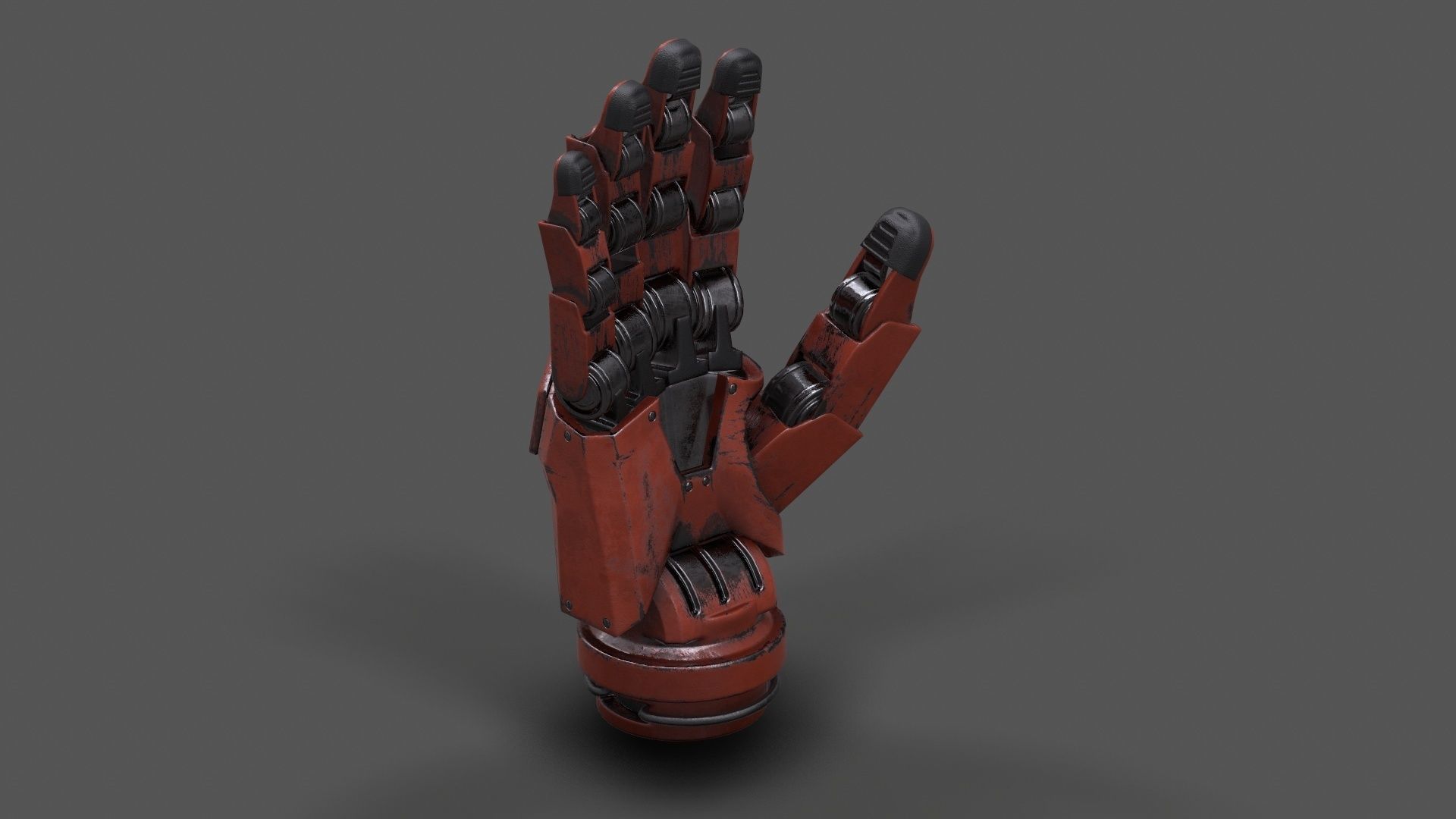 VR Hands - Robot Hand Low-poly 3D model_3