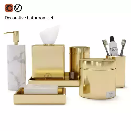 Decorative bathroom set 3D model