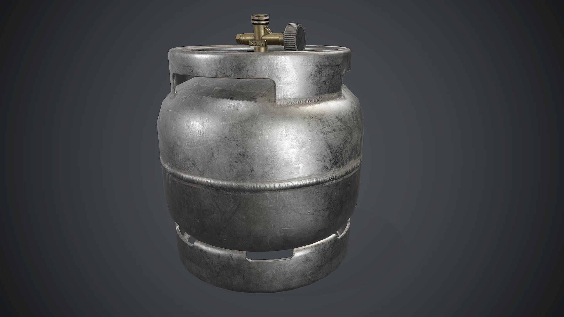 Portable LPG Gas Tank 1 PBR Game Ready Low-poly 3D model_13