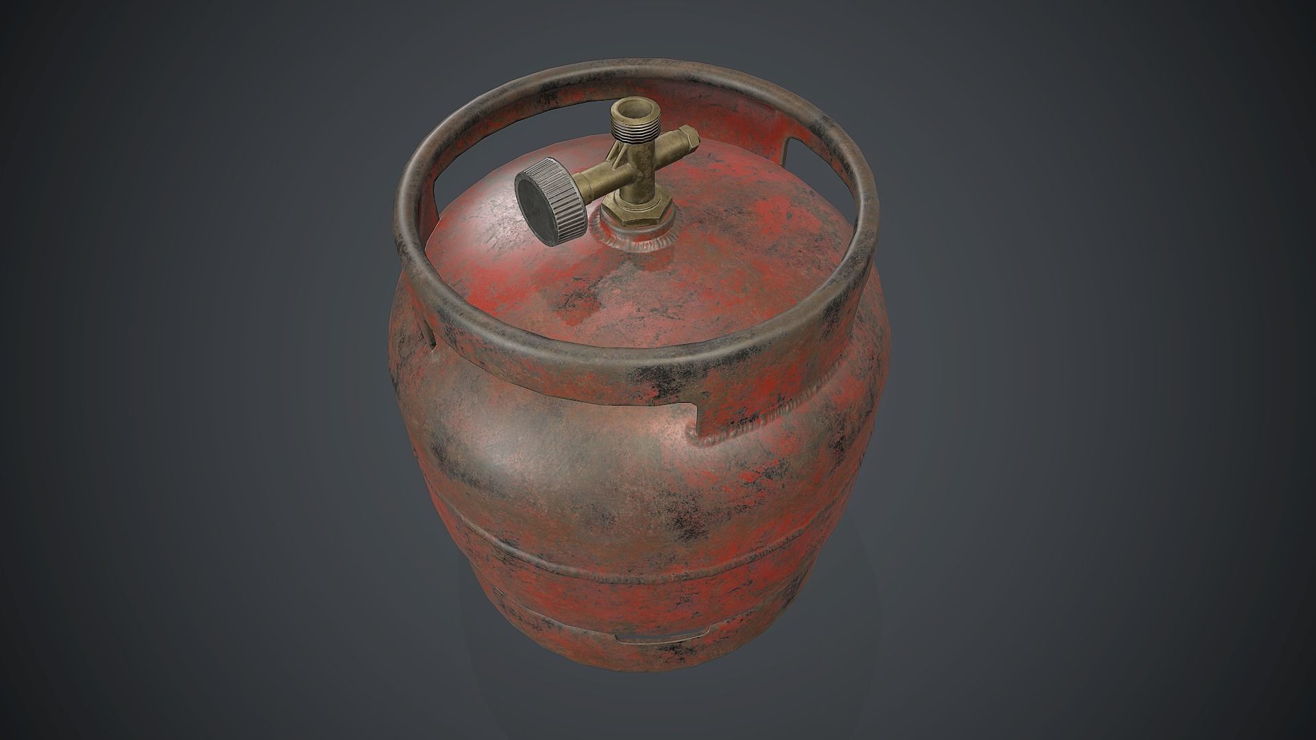 Portable LPG Gas Tank 1 PBR Game Ready Low-poly 3D model_12