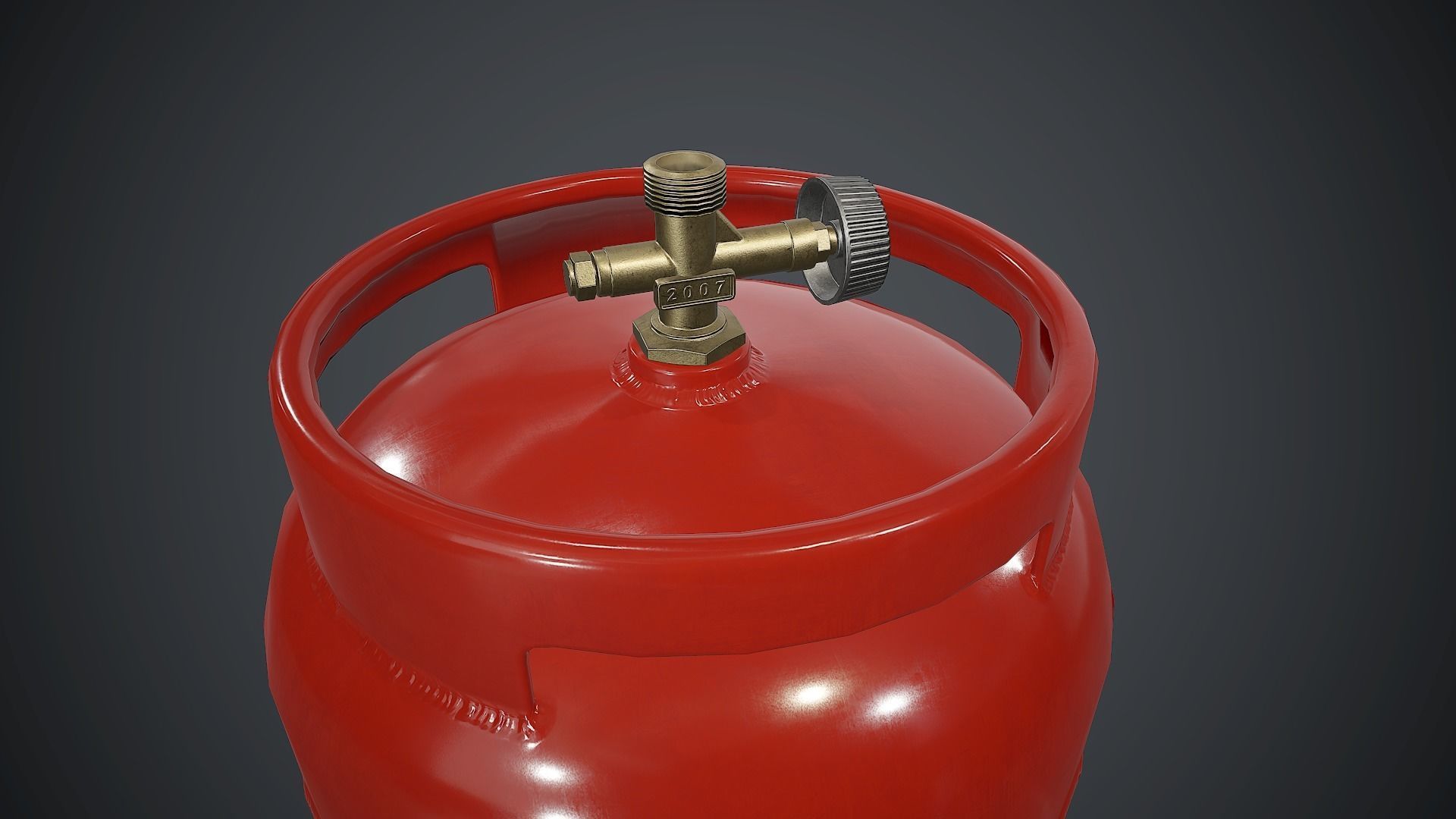 Portable LPG Gas Tank 1 PBR Game Ready Low-poly 3D model_19