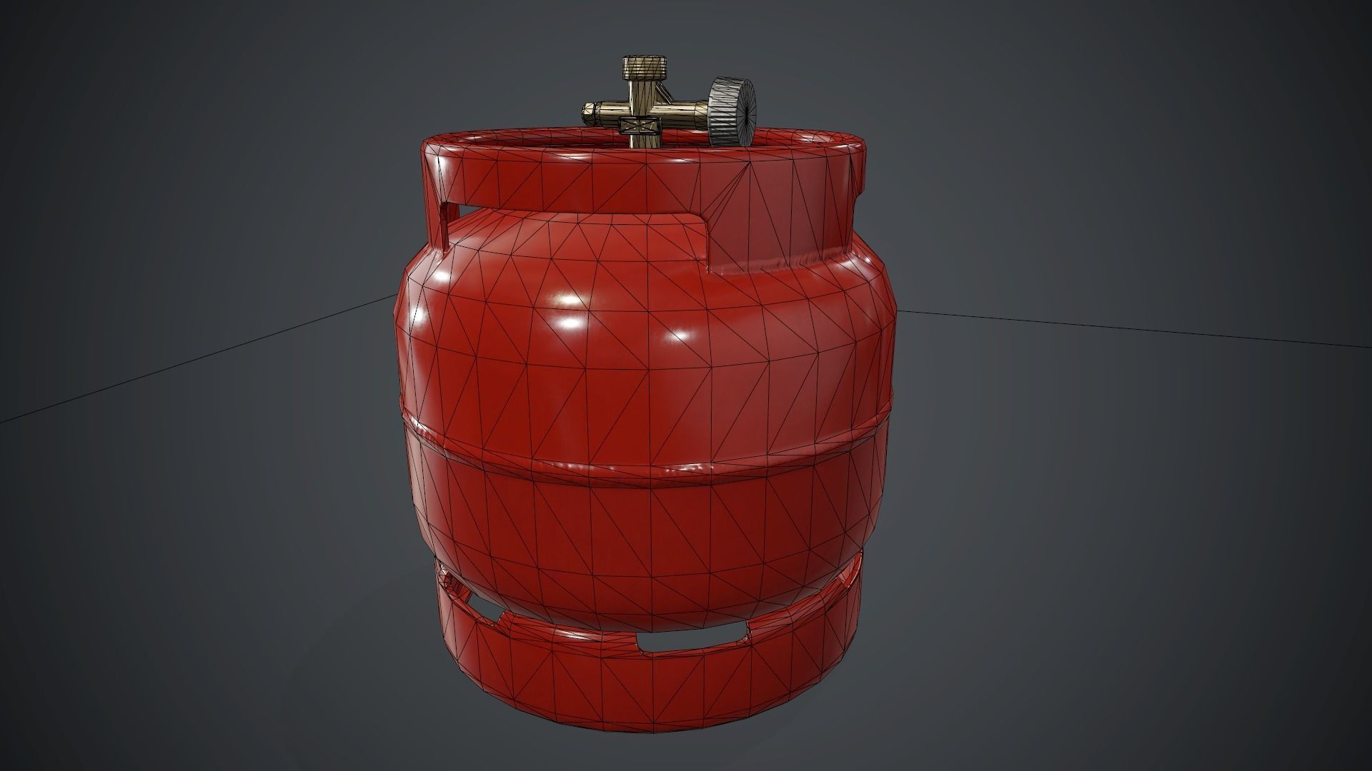 Portable LPG Gas Tank 1 PBR Game Ready Low-poly 3D model_20