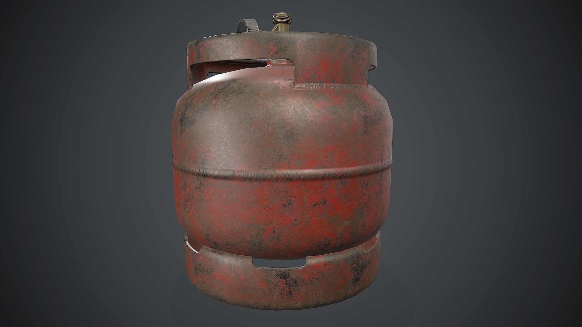 Portable LPG Gas Tank 1 PBR Game Ready Low-poly 3D model_11