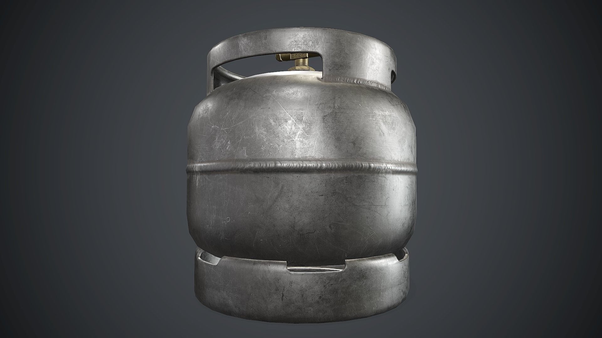 Portable LPG Gas Tank 1 PBR Game Ready Low-poly 3D model_16