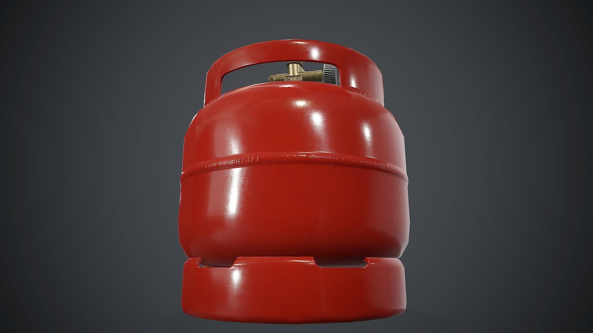 Portable LPG Gas Tank 1 PBR Game Ready Low-poly 3D model_18
