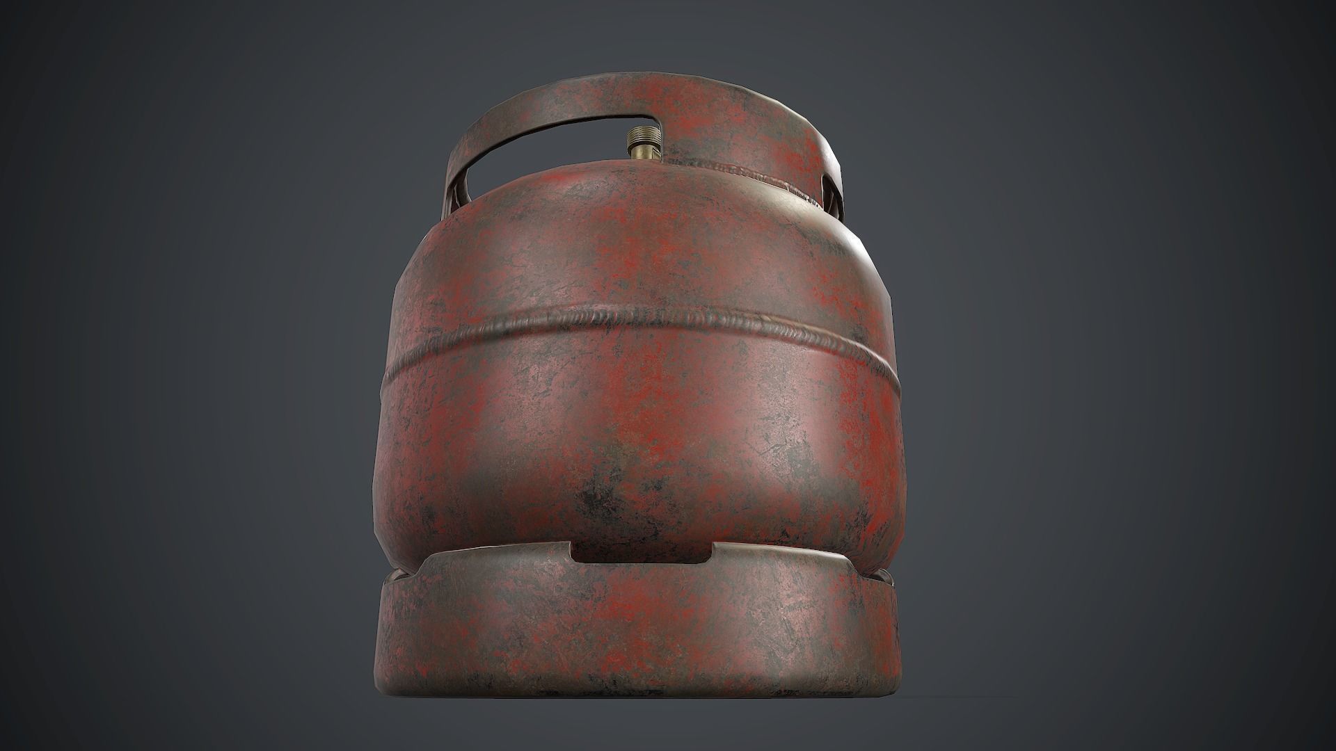 Portable LPG Gas Tank 1 PBR Game Ready Low-poly 3D model_10