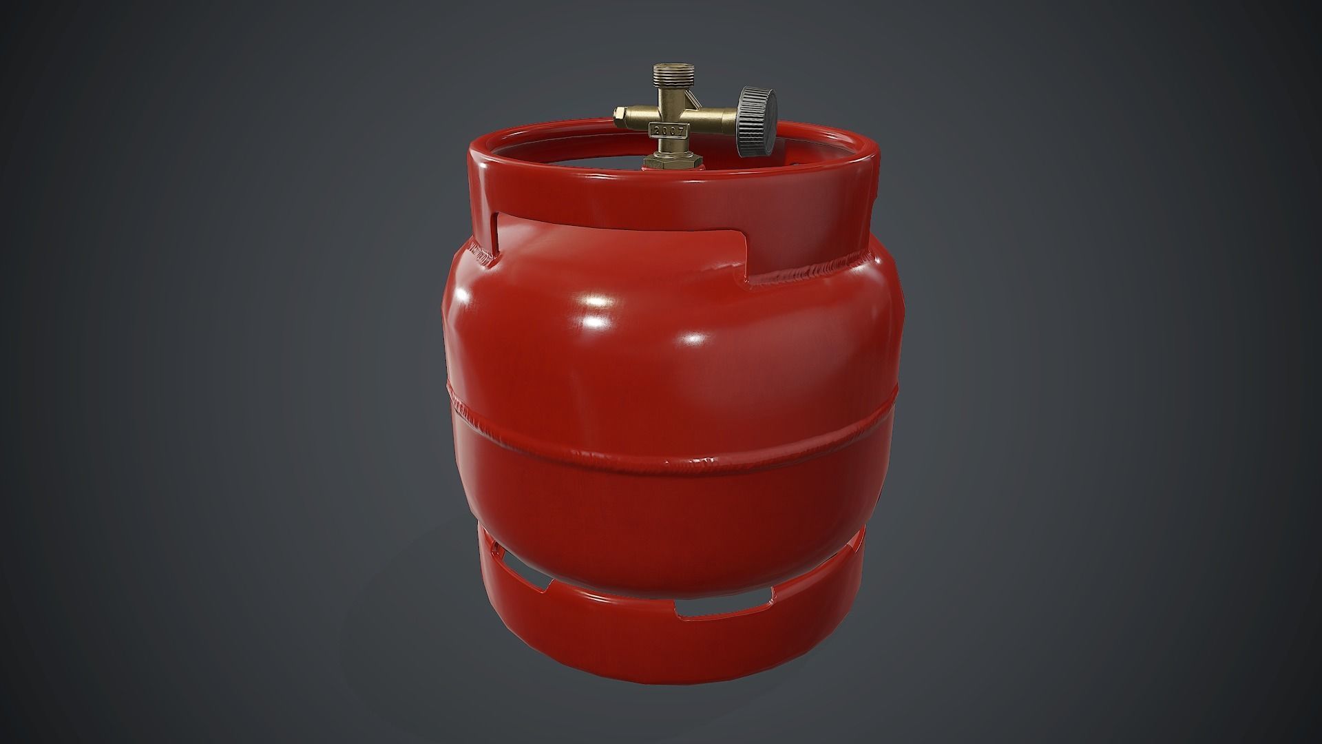 Portable LPG Gas Tank 1 PBR Game Ready Low-poly 3D model_17