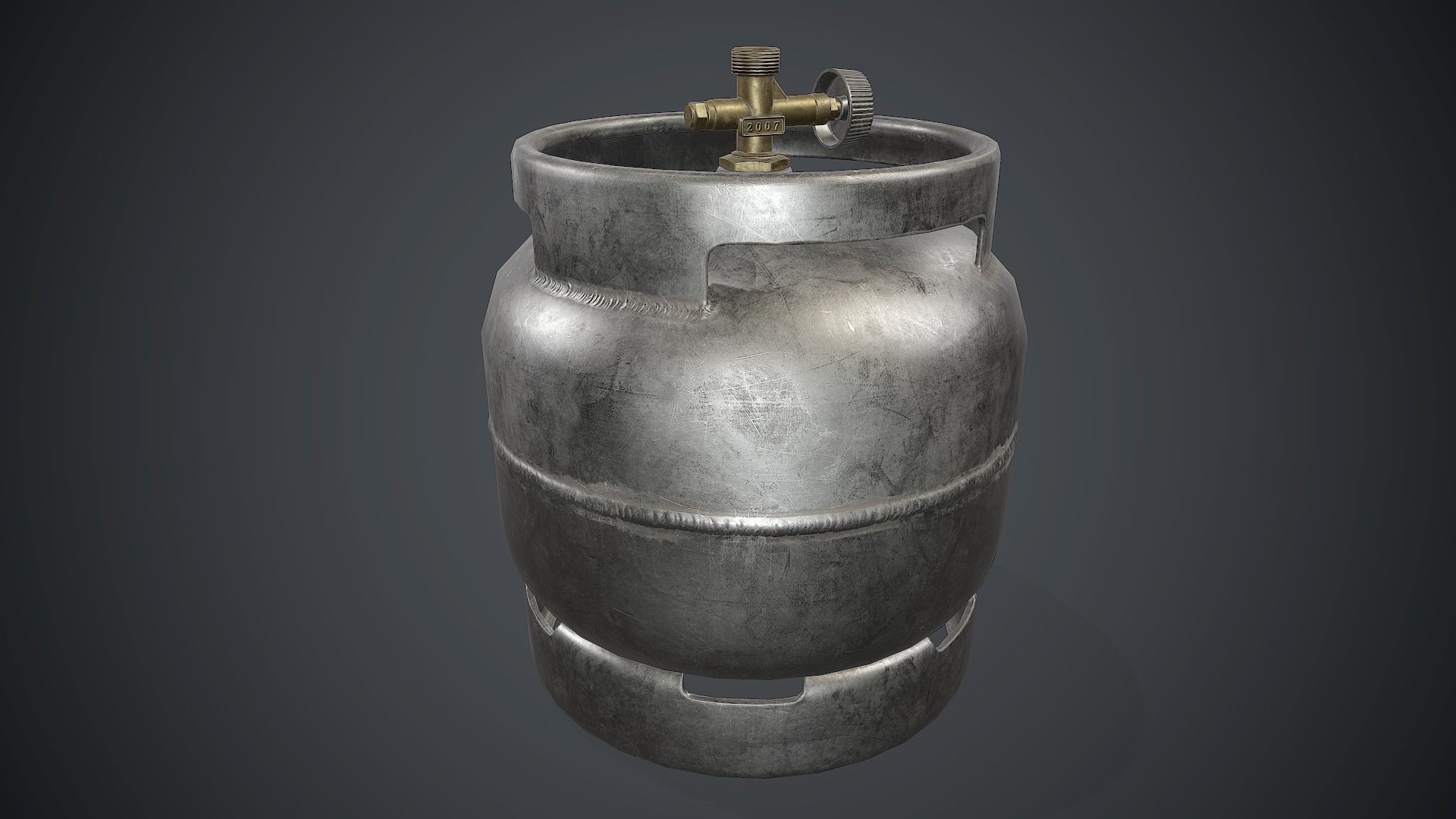 Portable LPG Gas Tank 1 PBR Game Ready Low-poly 3D model_15