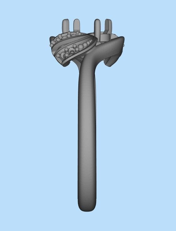 Women ring with gem and diamonds 3dm stl  3D print model_37