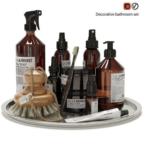 Decorative bathroom set 3D model