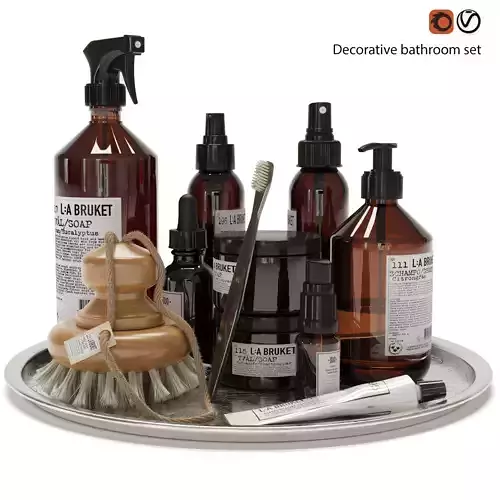 Decorative bathroom set 3D model