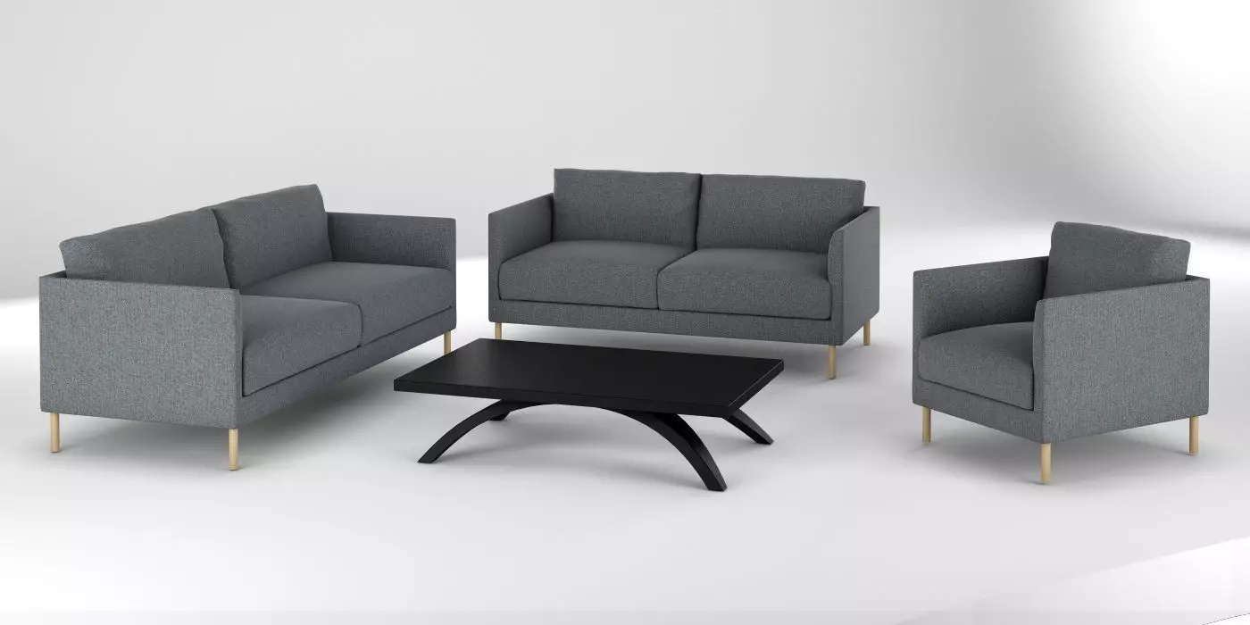 Sofa Collection Arm Chair and two Seat and three seat Sofa  3D model_0