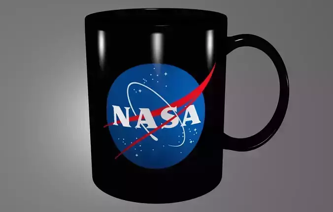 NASA black mug