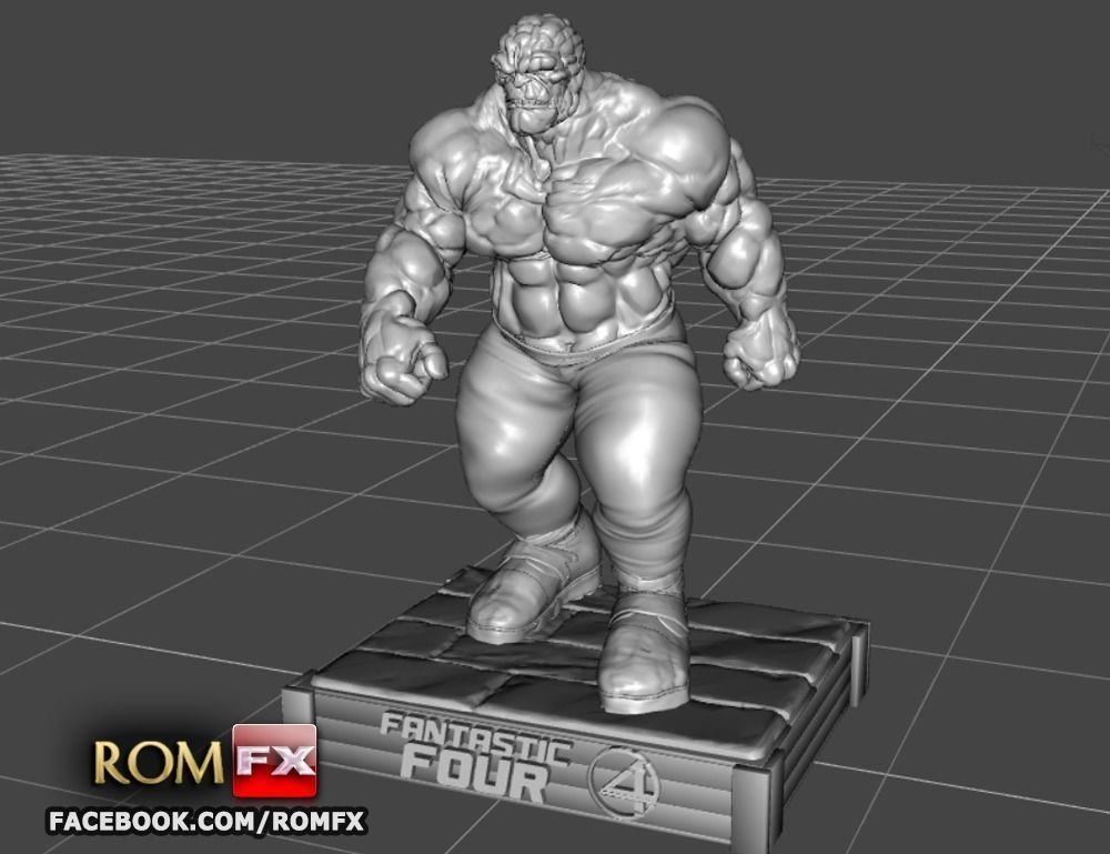 The Thing Fantastic Four - Ben Grimm - Printable Figure 3D print model_1