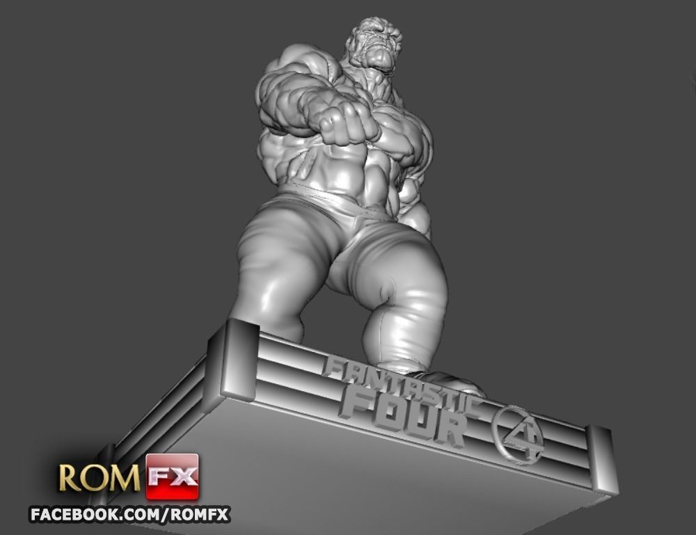 The Thing Fantastic Four - Ben Grimm - Printable Figure 3D print model_11