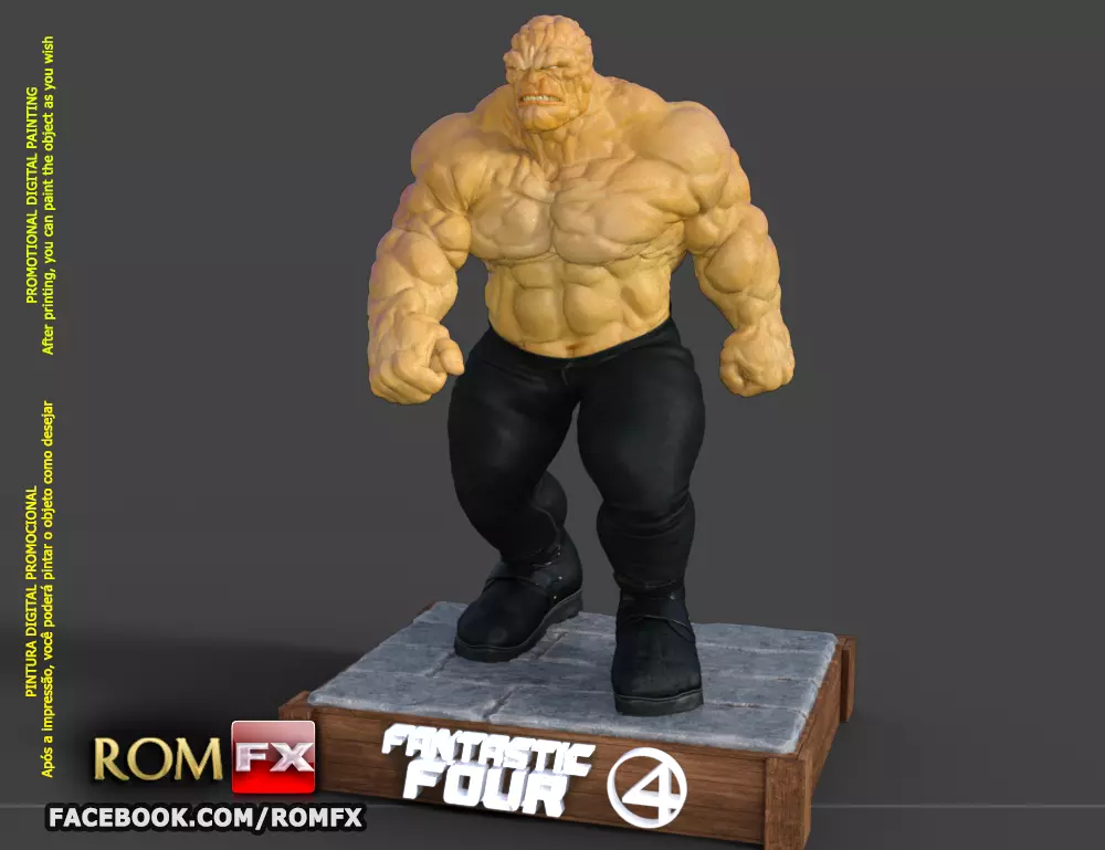 The Thing Fantastic Four - Ben Grimm - Printable Figure 3D print model_0