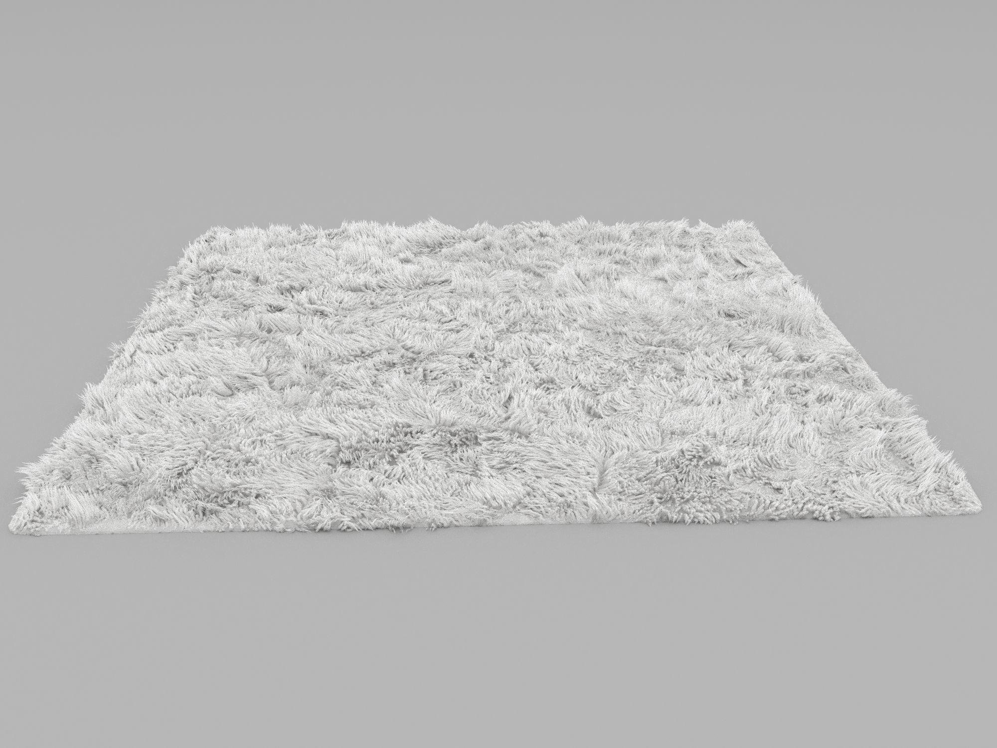 carpet three shaggy rugs 3D model_1