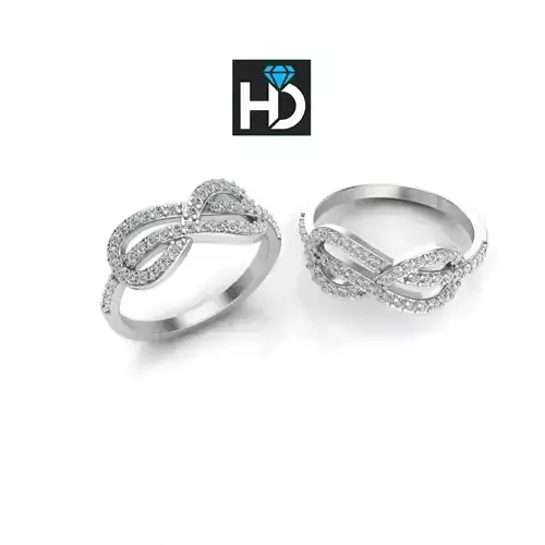 HD Fine Jewelry Knot Ring  3D print model