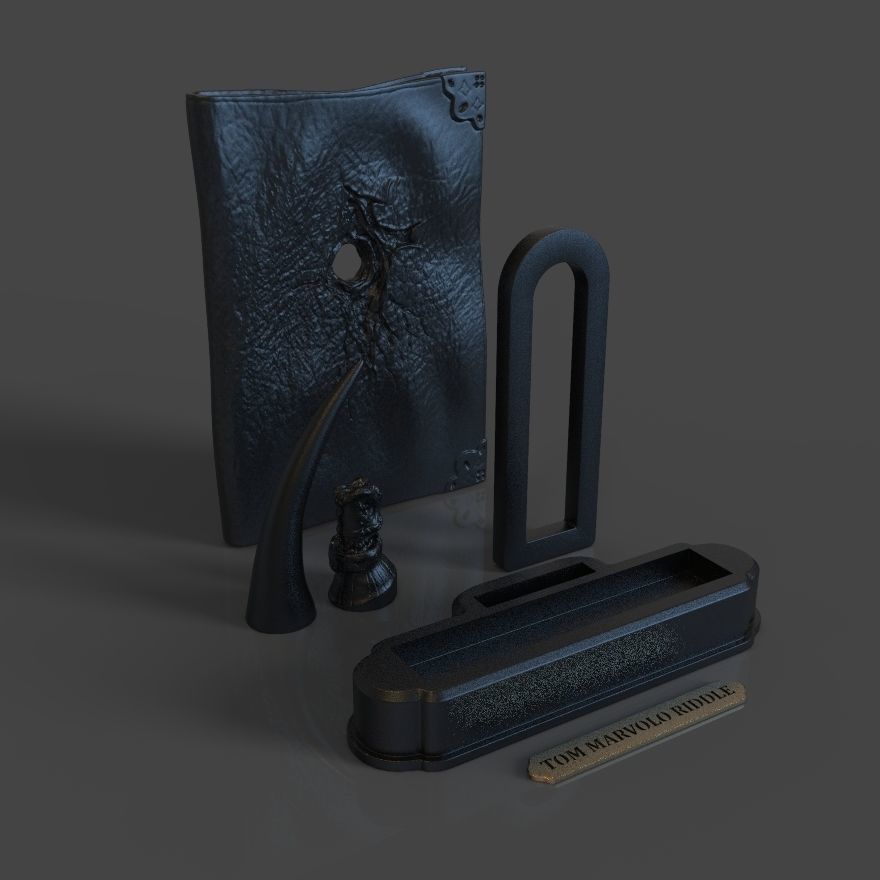 Tom Riddle Diary and The Basilisk Fang - Harry Potter 3D print model_11
