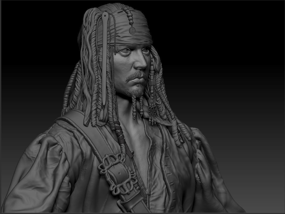 Jack Sparrow 3D print model_12