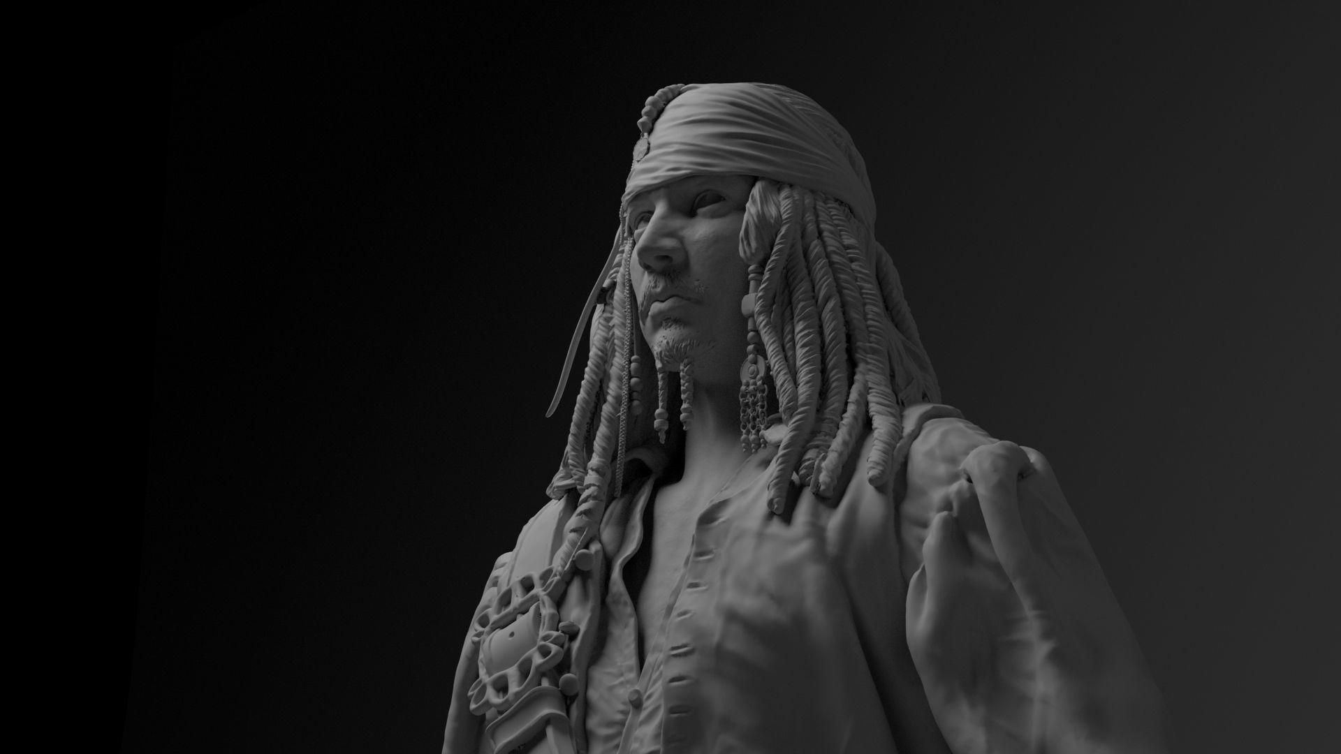 Jack Sparrow 3D print model_1